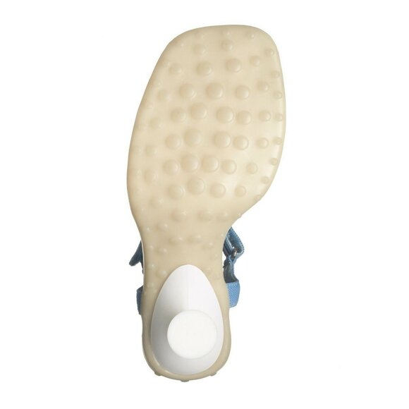 Jeffrey Campbell Fumble Ankle Strap Sandals Blue Mesh Combo Size US 9.5 - Picture 5 of 6